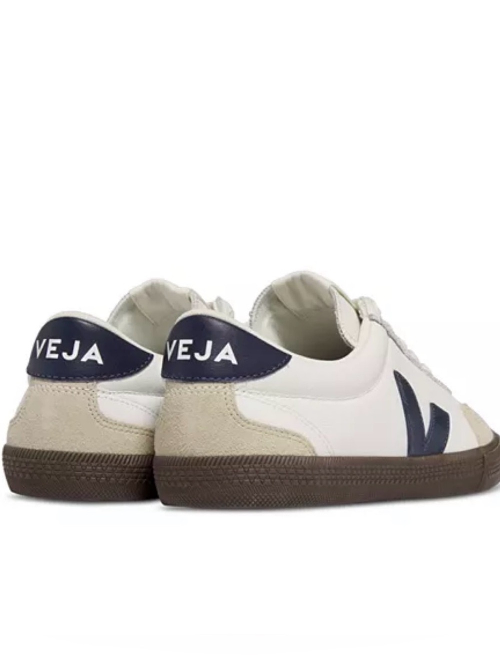 NEW Veja Volley Low Top Sneakers in White Nautico Bark - Picture 3 of 8